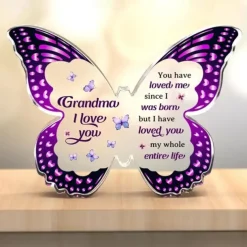 Butterfly Shaped Acrylic Decorative Plate - Perfect Gift for Grandma, Aunts, Sisters, and Mom - Ideal for Birthdays, Christmas, Mother's Day, and Thanksgiving