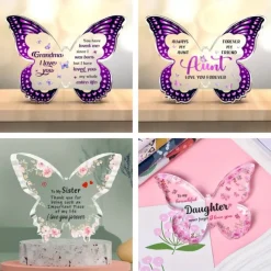Butterfly Shaped Acrylic Decorative Plate - Perfect Gift for Grandma, Aunts, Sisters, and Mom - Ideal for Birthdays, Christmas, Mother's Day, and Thanksgiving
