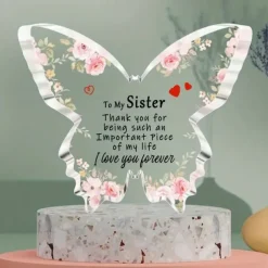 Butterfly Shaped Acrylic Decorative Plate - Perfect Gift for Grandma, Aunts, Sisters, and Mom - Ideal for Birthdays, Christmas, Mother's Day, and Thanksgiving