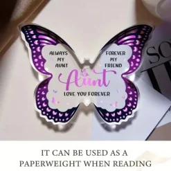 Butterfly Shaped Acrylic Decorative Plate - Perfect Gift for Grandma, Aunts, Sisters, and Mom - Ideal for Birthdays, Christmas, Mother's Day, and Thanksgiving