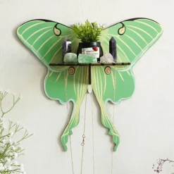 Butterfly Wall Shelf Wooden Floating Shelves Boho Home Decor ation Display Stand Room Decorations Aesthetic Gifts for Spring Home Decor