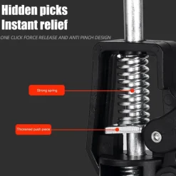 Cabinet Jack Support Pole Quick Adjustable Support Pole Telescopic Steel Rod for Drywall, Cabinets, Crown Moldings, and More - Expands from 45.3 to 114.7 Inches