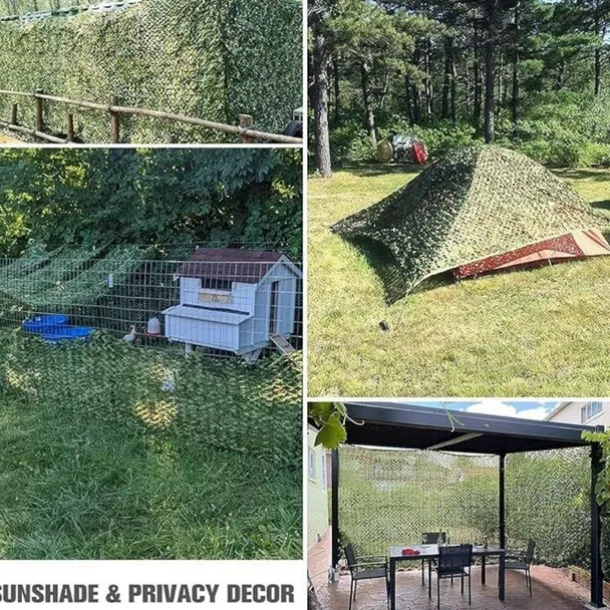 Camouflage Net Sunshade Net 150D Oxford Fabric Camo Net for Outdoor - Lightweight, Durable, Perfect Sunshade, Home Decoration, Easy Setup, Ideal for Paintball, Bird Watching, Camping