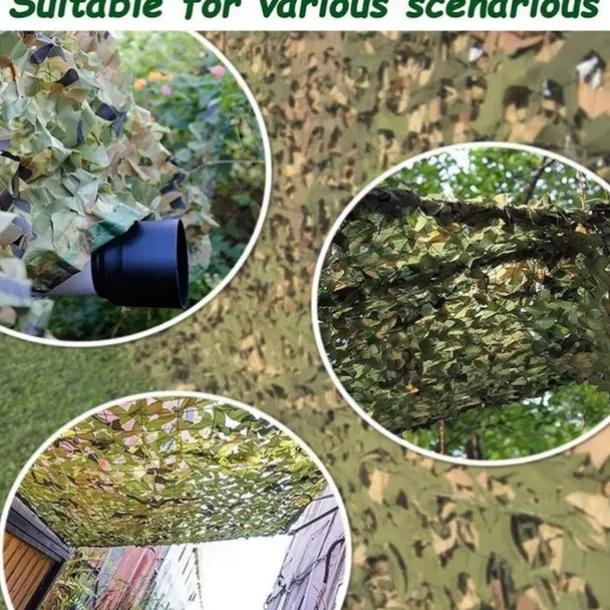 Camouflage Net Sunshade Net 150D Oxford Fabric Camo Net for Outdoor - Lightweight, Durable, Perfect Sunshade, Home Decoration, Easy Setup, Ideal for Paintball, Bird Watching, Camping