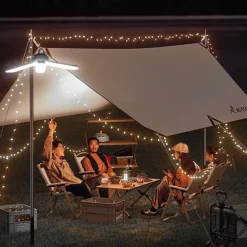 Camping Lights Solar Outdoor 60LED USB Rechargeable Bulb Portable Foldable Lamp Camp For Tent Hiking Picnic Emergency Lantern Lamp