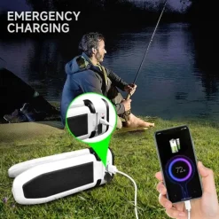 Camping Lights Solar Outdoor 60LED USB Rechargeable Bulb Portable Foldable Lamp Camp For Tent Hiking Picnic Emergency Lantern Lamp