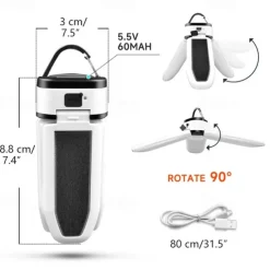 Camping Lights Solar Outdoor 60LED USB Rechargeable Bulb Portable Foldable Lamp Camp For Tent Hiking Picnic Emergency Lantern Lamp