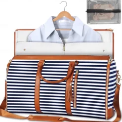 Camping Travel Suitcase Leather Handbag for Women, Fashionable Business Travel Crossbody Bag with Large Capacity