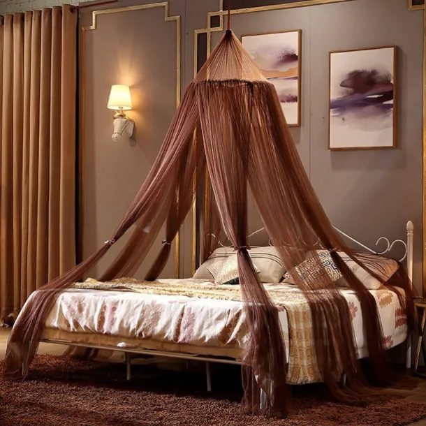 Canopy Curtain Bedding Romantic Baby Girl Round Dome Tent Cotton Suitable for beds Within 18M Bed Canopy