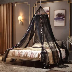 Canopy Curtain Bedding Romantic Baby Girl Round Dome Tent Cotton Suitable for beds Within 18M Bed Canopy