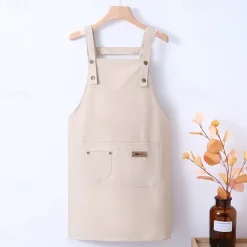 Canvas Waterproof and Oil Proof Apron Western Restaurant Hot Pot Restaurant Milk Tea Caf Waiter Kitchen Apron