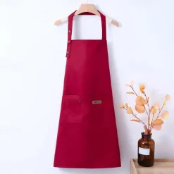 Canvas Waterproof and Oil Proof Apron Western Restaurant Hot Pot Restaurant Milk Tea Caf Waiter Kitchen Apron