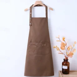 Canvas Waterproof and Oil Proof Apron Western Restaurant Hot Pot Restaurant Milk Tea Caf Waiter Kitchen Apron
