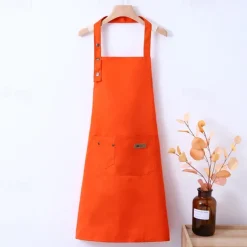 Canvas Waterproof and Oil Proof Apron Western Restaurant Hot Pot Restaurant Milk Tea Caf Waiter Kitchen Apron