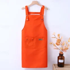 Canvas Waterproof and Oil Proof Apron Western Restaurant Hot Pot Restaurant Milk Tea Caf Waiter Kitchen Apron