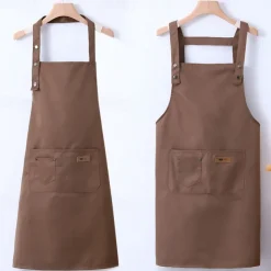 Canvas Waterproof and Oil Proof Apron Western Restaurant Hot Pot Restaurant Milk Tea Caf Waiter Kitchen Apron
