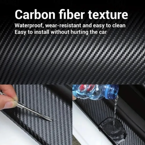 Car Decoration Car Stickers, Scratch Cover Car Body Carbon Fiber Stickers, Multifunctional Waterproof Stereo Stickers