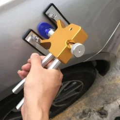 Car Dent Puller Kit – Paintless Dent Repair Tool, Body Dent Removal Kit with Puller Tabs, Mats for Minor Auto Damage Fix