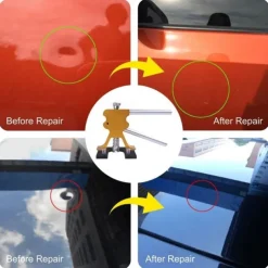 Car Dent Puller Kit – Paintless Dent Repair Tool, Body Dent Removal Kit with Puller Tabs, Mats for Minor Auto Damage Fix