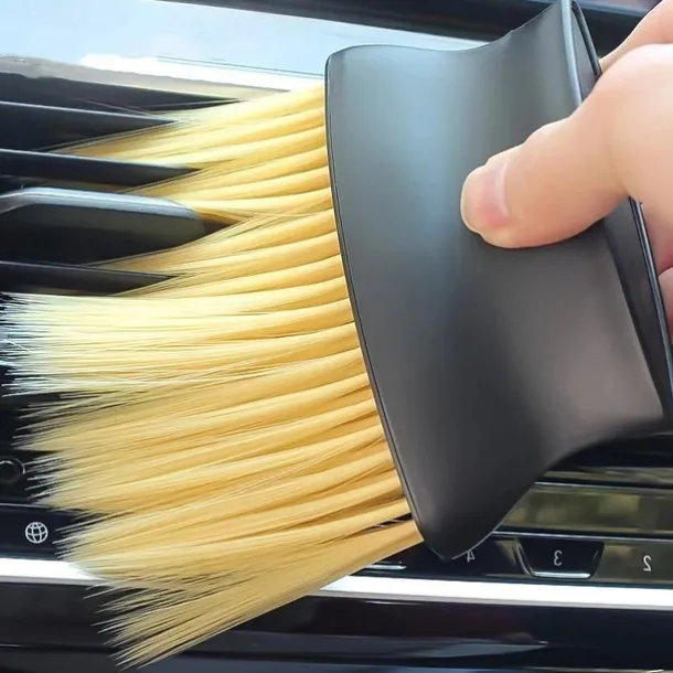 Car Interior Air Conditioner Sweeping Dust Soft Bristle Brush Tool Car Interior Crevice Dust Removal Brush Air Outlet Cleaning Brush