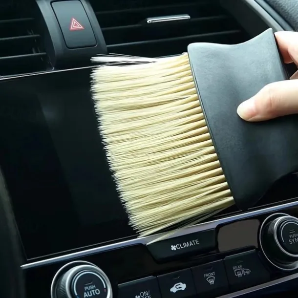 Car Interior Air Conditioner Sweeping Dust Soft Bristle Brush Tool Car Interior Crevice Dust Removal Brush Air Outlet Cleaning Brush