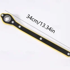 Car Labor-saving Universal Jack Ratchet Wrench Upgrade Slotted/Hexagonal Dual Purpose Universal Jack Wrench Repair Tools Accessories Scissor Jack Garage Tire Wheel Lug Wrench Handle Labor-saving Wrench Car Repair Tool