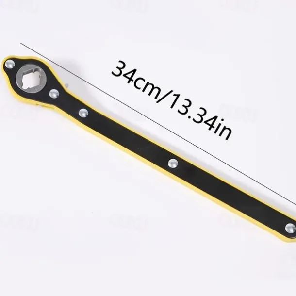 Car Labor-saving Universal Jack Ratchet Wrench Upgrade Slotted/Hexagonal Dual Purpose Universal Jack Wrench Repair Tools Accessories Scissor Jack Garage Tire Wheel Lug Wrench Handle Labor-saving Wrench Car Repair Tool