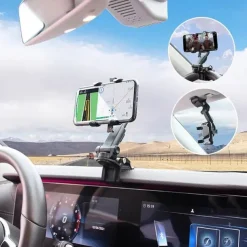 Car Phone Holder Mount,360 Degrees Rotation Dashboard Phone Holder Upgrade Clip Never Fall,car Phone Mount