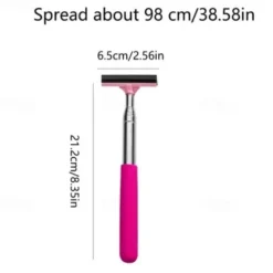 Car Rearview Mirror Wiper, Wing Mirror Cleaner Retractable Car Side Mirror Wiper Car Mirror Cleaner with Telescopic Long Rod, Squeegee Cleaner for Mirror Glass Rainwater Mist