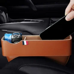 Car Seat Gap Storage Filler Organizer, Car Organizer Front Seat, Pack Auto Console Side Storage Box with Cup Holders,Car Organizers and Storage for Holding Phone, Sunglasses, Wallet Car Accessories
