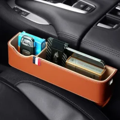 Car Seat Gap Storage Filler Organizer, Car Organizer Front Seat, Pack Auto Console Side Storage Box with Cup Holders,Car Organizers and Storage for Holding Phone, Sunglasses, Wallet Car Accessories