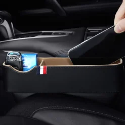 Car Seat Gap Storage Filler Organizer, Car Organizer Front Seat, Pack Auto Console Side Storage Box with Cup Holders,Car Organizers and Storage for Holding Phone, Sunglasses, Wallet Car Accessories