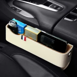 Car Seat Gap Storage Filler Organizer, Car Organizer Front Seat, Pack Auto Console Side Storage Box with Cup Holders,Car Organizers and Storage for Holding Phone, Sunglasses, Wallet Car Accessories