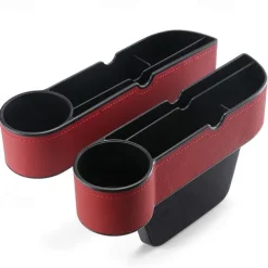 Car Seat Gap Storage Filler Organizer, Car Organizer Front Seat, Pack Auto Console Side Storage Box with Cup Holders,Car Organizers and Storage for Holding Phone, Sunglasses, Wallet Car Accessories
