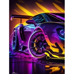 Car Wall Art Canvas Prints and Posters Pictures Decorative Fabric Painting For Living Room Pictures No Frame