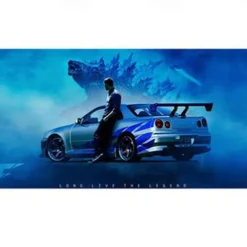 Car Wall Art Picture GTR R34 VS Supra Vehicle Modern Canvas Painting Poster and Print for Living Room Bedroom Home Decor