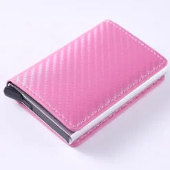 8-cards Men's Wallet Card Holder, Minimalist, RFID Anti-theft Scan Pop-up Aluminum Alloy Card Box