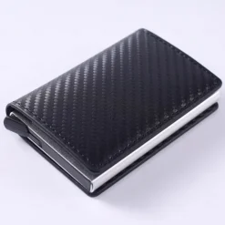 8-cards Men's Wallet Card Holder, Minimalist, RFID Anti-theft Scan Pop-up Aluminum Alloy Card Box