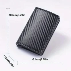 8-cards Men's Wallet Card Holder, Minimalist, RFID Anti-theft Scan Pop-up Aluminum Alloy Card Box