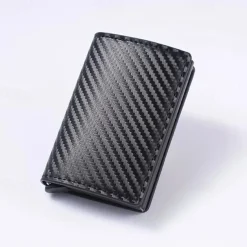 8-cards Men's Wallet Card Holder, Minimalist, RFID Anti-theft Scan Pop-up Aluminum Alloy Card Box