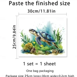 Cartoon Animal Turtle Wall Decal For Toilet Seat Cover, Home Decoration