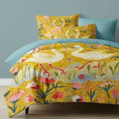 Cartoon Summer Flowers Animals Thickened Brushed Fabric Double Bed Duvet Cover Cozy Flower Bed Set 2-piece Set 3-piece Set Light and Soft Short Plush