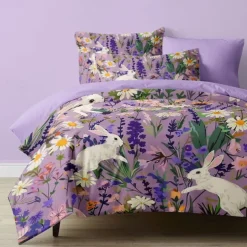 Cartoon Summer Flowers Animals Thickened Brushed Fabric Double Bed Duvet Cover Cozy Flower Bed Set 2-piece Set 3-piece Set Light and Soft Short Plush