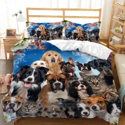 Cartoon Unicorn Pattern print Print Duvet Cover Bedding Sets Comforter Cover with 1 print Print Duvet Cover or Coverlet,2 Pillowcases for Double/Queen/King