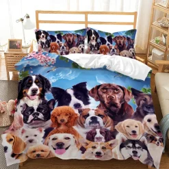 Cartoon Unicorn Pattern print Print Duvet Cover Bedding Sets Comforter Cover with 1 print Print Duvet Cover or Coverlet，2 Pillowcases for Double/Queen/King