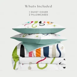 Cat Duvet Cover Set 100% Cotton Soft and Breathable Bedding Featuring Adorable Cat Prints Perfect for Cat Lovers Lightweight and Durable Quilt Cover Comfortable for All Seasons