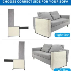 Cat Scratch Mat Sofa Protector Natural Sisal Furniture Protector Scratching Pad For Cats Scratch Carpet For Couch, Sofa, Chair（Right And Left）