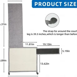 Cat Scratch Mat Sofa Protector Natural Sisal Furniture Protector Scratching Pad For Cats Scratch Carpet For Couch, Sofa, Chair（Right And Left）