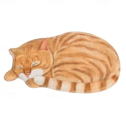Cats Irregular Doormat Kitchen Mat Floor Mat Non-Slip Area Rug Oil Proof Rug Indoor Outdoor Mat Bedroom Decor Bathroom Mat Entrance Rug