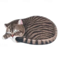 Cats Irregular Doormat Kitchen Mat Floor Mat Non-Slip Area Rug Oil Proof Rug Indoor Outdoor Mat Bedroom Decor Bathroom Mat Entrance Rug